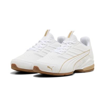 Sneaker PUMA "ELECTRO SL", Herren, Gr. 39, Textil, puma weiß, puma gold, Synthetik, Schuhe Sneaker, mit SOFTFOAM+ Dämpfung, leicht profiliert, aus Synthetik