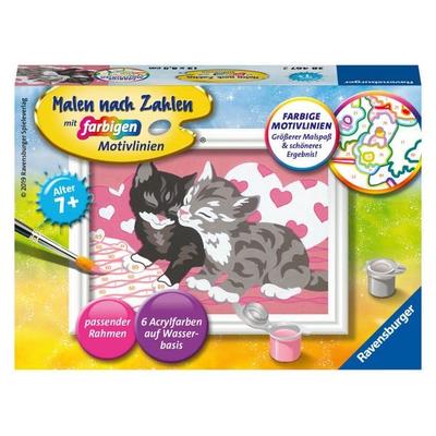 CreArt, Malen nach Zahlen Kinder - Kuschelkatzen