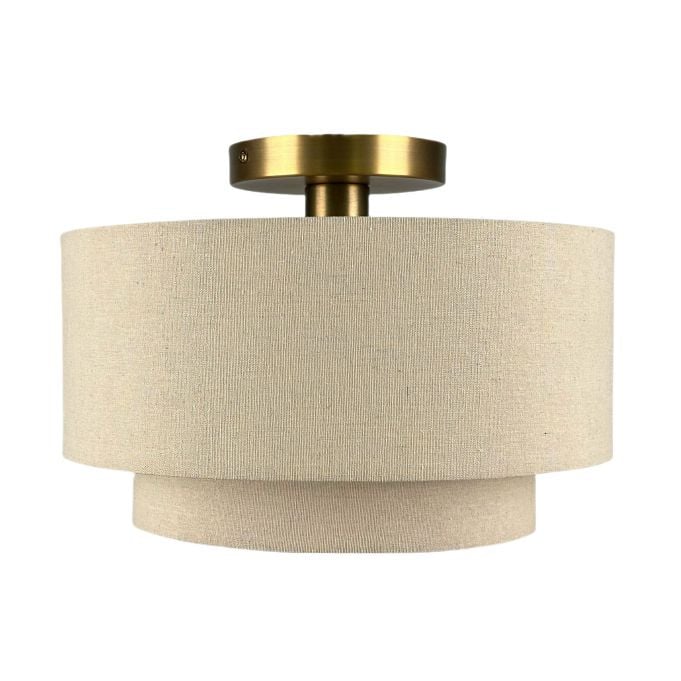Relaxdays Plafondlamp van stof en metaal