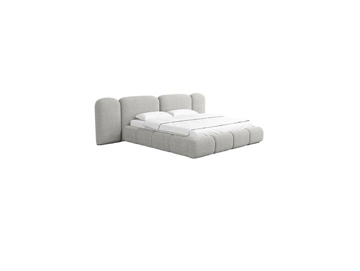 Design Polsterbett „Salina“ mit Ablagefach, Webstoff Hellgrau Strukturstoff Hellgrau BLOOMINGLOFT Collection