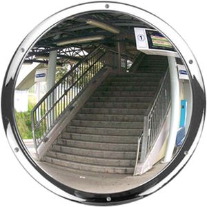 Moravia Verkehrsspiegel INDOOR, zum Aufdübeln, Ø 50cm, Edelstahl, für Innenbereich & Außenbereich