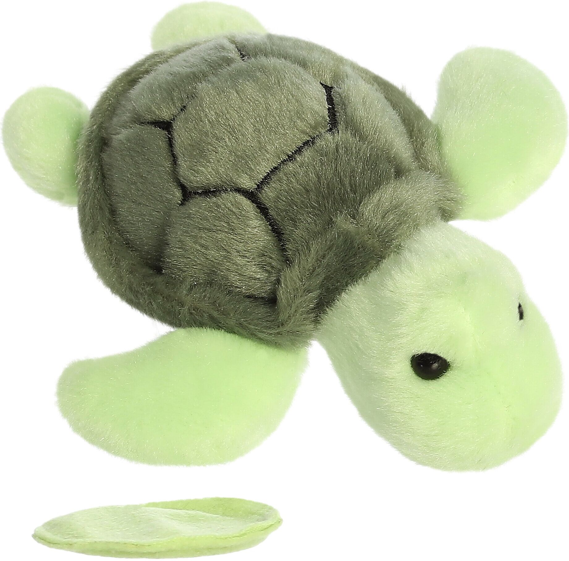 Aurora Saavy Sea Turtle Magnetic Plush Toy, 6in, Green