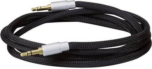 Dynavox 207383 Klinke Audio Anschlusskabel [1x Klinkenstecker 3.5mm - 1x Klinkenstecker 3.5 mm] 1.50m Schwarz Flexibel