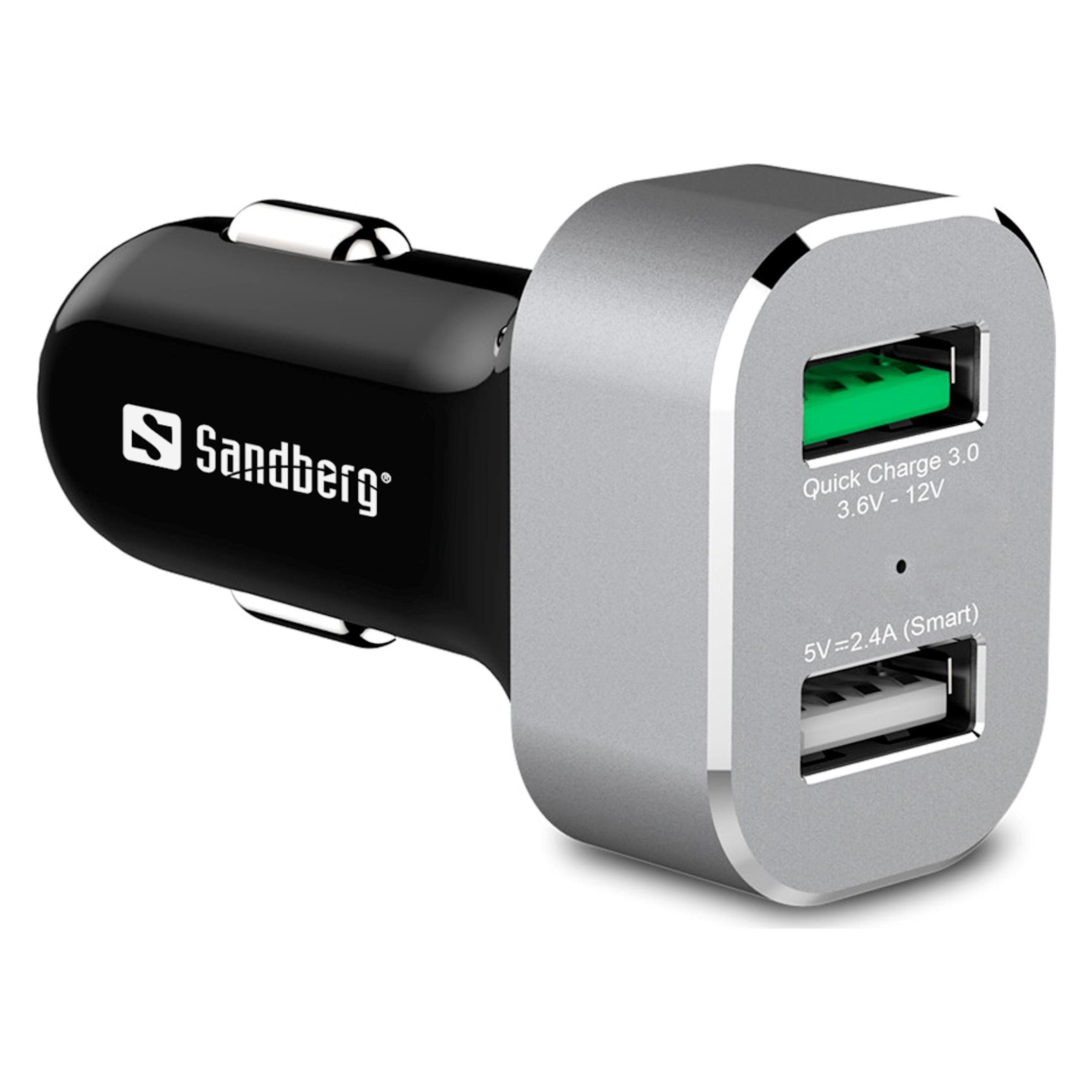 Sandberg Car Charger 1xQC 3.0+1xUSB2.4A (441-10)