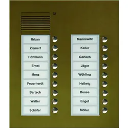 TCS PUK18/2-EB PUK TCS:BUS Audio Außenstation 18T 2Sp UP bronze PUK182EB