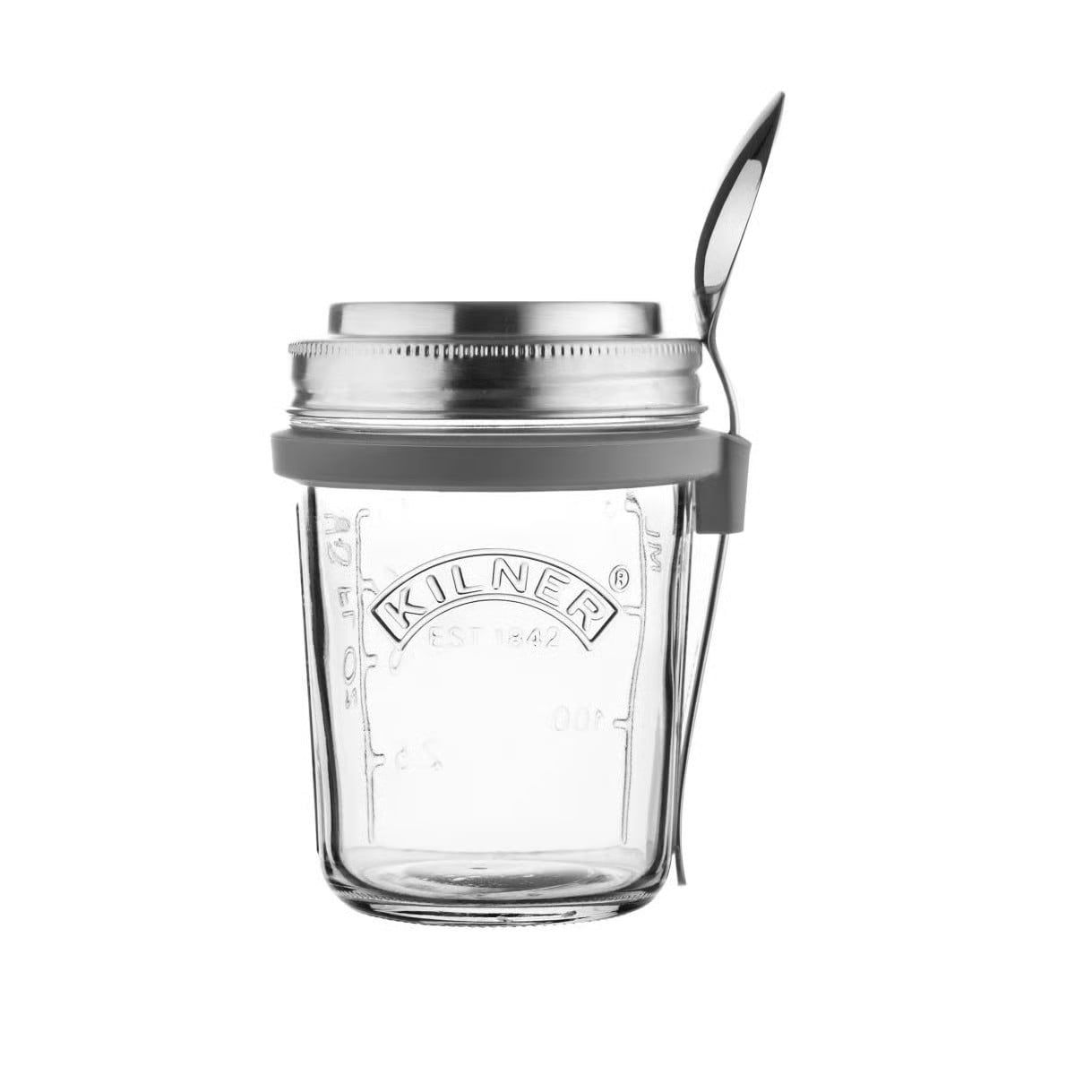 Kilner Ontbijtset met glazen kom en lepel, 0,35 l