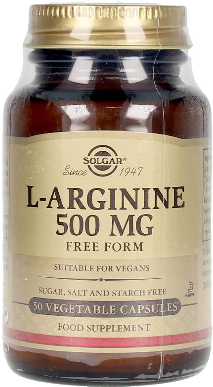 Solgar L-ARGININE 500 mg gélules végétales 50 unités