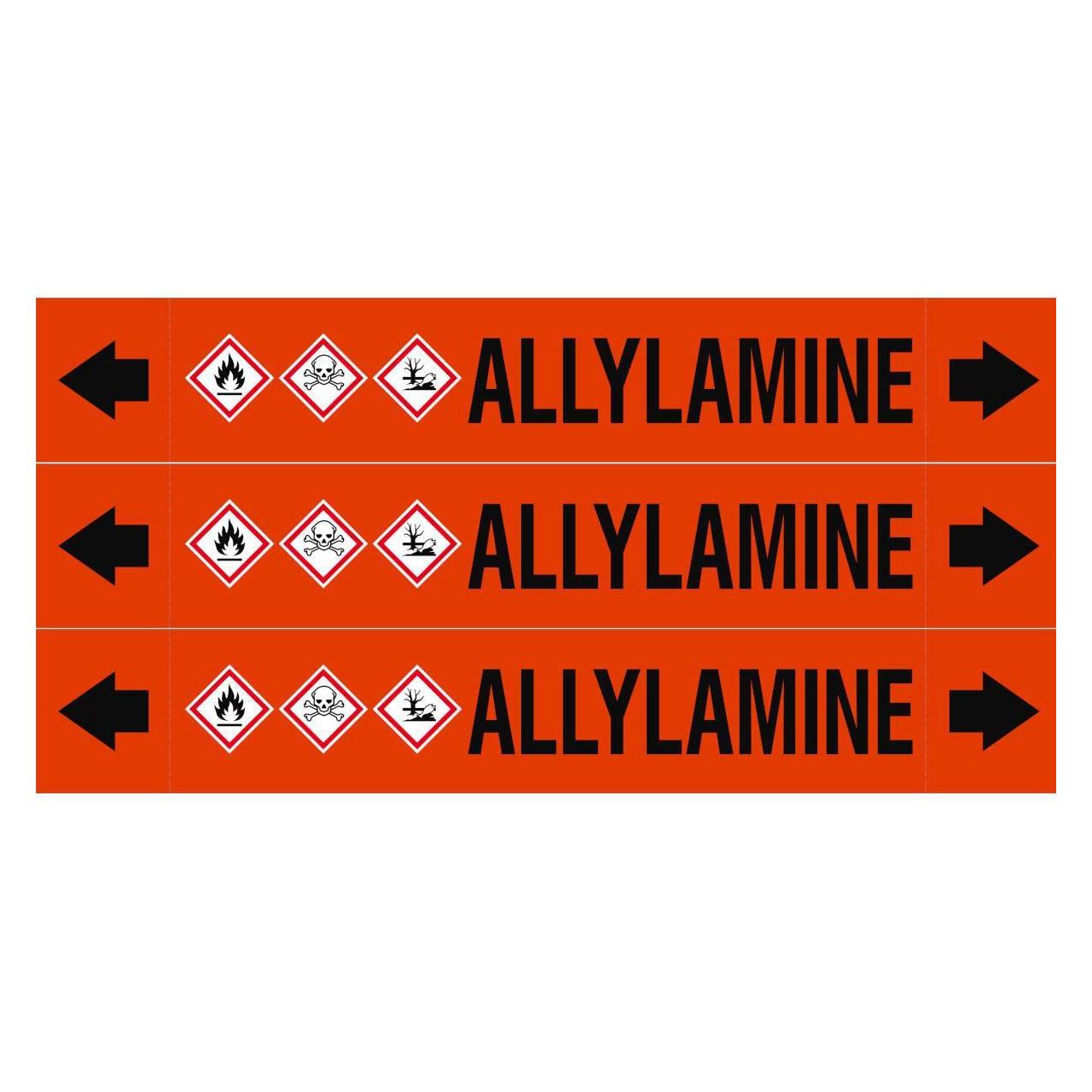 Brady ASME - Rohrmarkierer - Allylamine (ASMEPM-37X230MM-ALLYLAMINE)