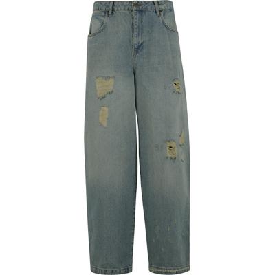 Bequeme Jeans DEF "DEF DEF Loose Fit Jeans", Herren, Gr. 30, Normalgrößen, blau (vintage blau destroyed), 100% Baumwolle, unifarben, Jeans