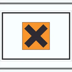 HB-Druck Aufkleber Gefahrensymbol Gesundheitsschädlich Symbol Kreuz A4 (210x297mm)