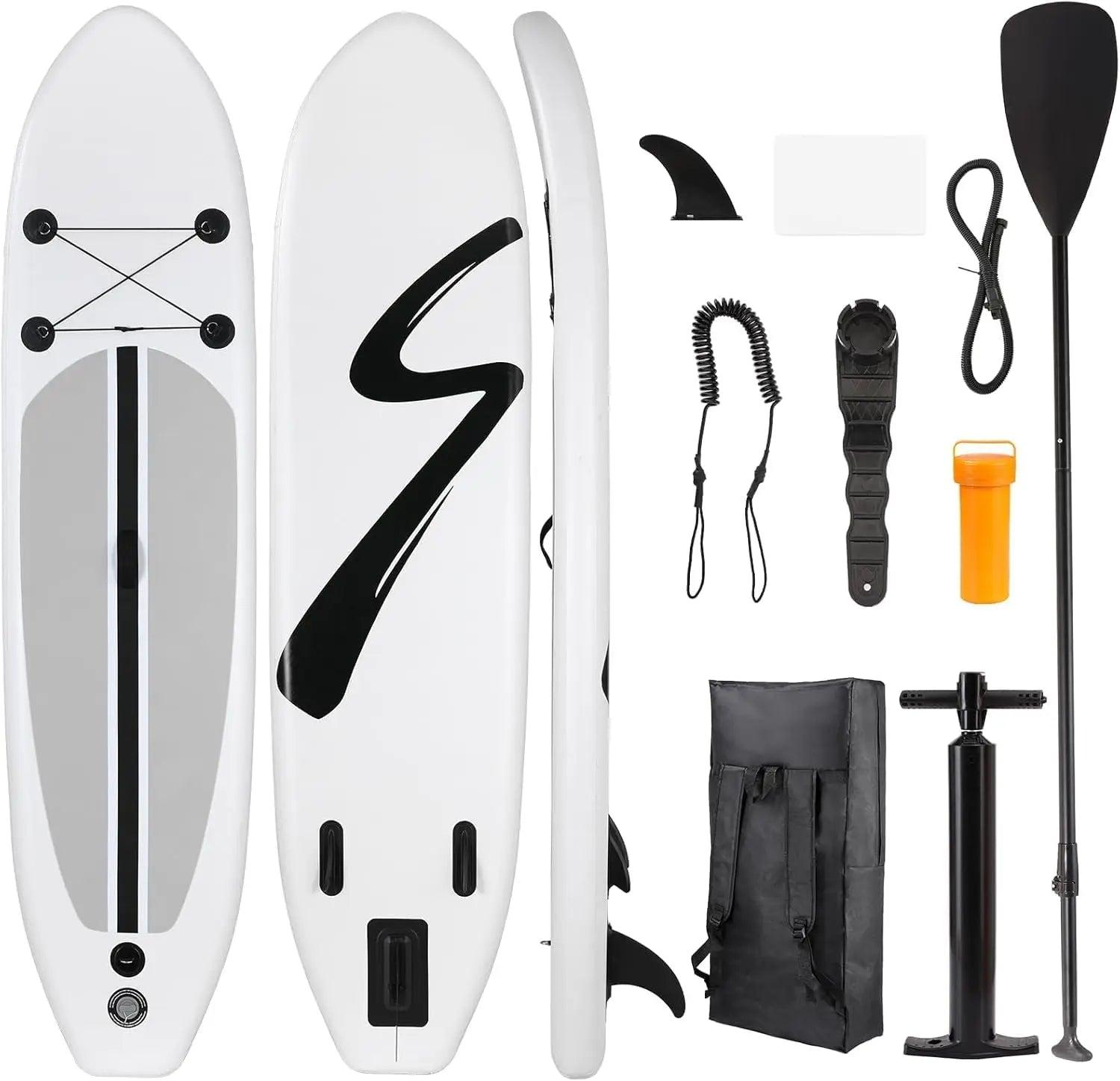 Aufblasbares Stand-Up-Paddle-Board - SUP-Board und Kajak - Rutschfeste Oberfläche - Weiß - 10/11 Fuß