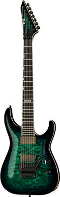 ESP E-II Horizon FR-7 QM BTB Black Turquoise Burst