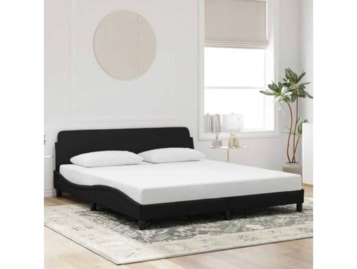 Samt Bettgestell mit Kopfteil stabile Stützbeine Sperrholzlatten Dover Bettgestell Dover Schwarz 180x200 cm Samt mit Kopfteil Metall Kiefernholz Lattenrahmen Stabil Schlafzimmer Möbel