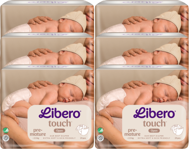 Libero Touch Premature 24 Fraldas Pack 6 unidades