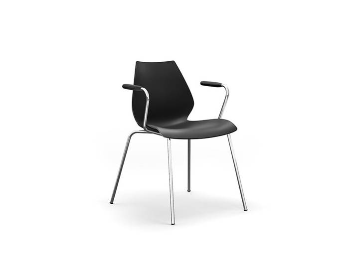 Kartell Esszimmerstuhl Maui grau, Designer Vico Magistretti, 58x77x52 cm