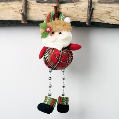 Inspired Deals Plaid Christmas Doll Ornament Hanging Fabric Pendant For Festive Window And Holiday Decor elderly