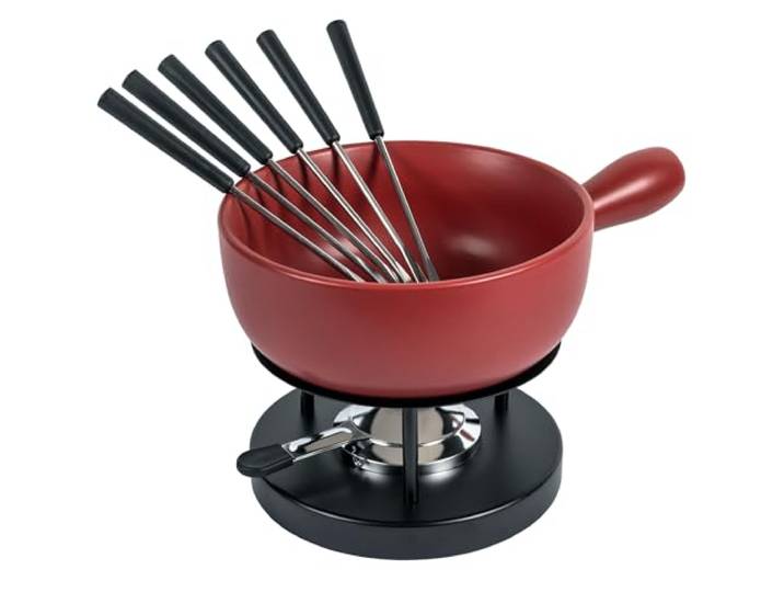 KUHN RIKON Käsefondue Set Classic rot, Ø 23 cm, 2,6 Liter