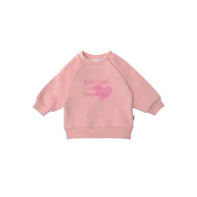 Sweatshirt LILIPUT "Wenn es regnet sind alle Schaukeln frei", Mädchen, Gr. 98/104, rosa, 80% Baumwolle, 20% Polyester, bedruckt, normal, Rundhals, Sweatshirts Sweatshirt, mit Rundhalsausschnitt