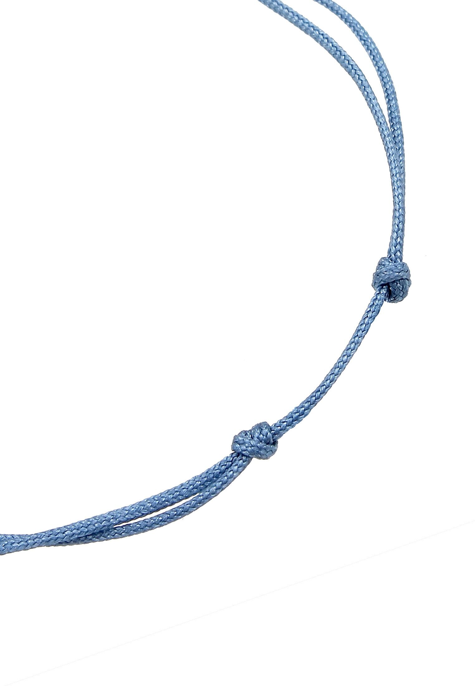 Armkette ELLI "Armband Brezel Traditionell Tracht Nylon 925 Silber" Gr. 160, silber, Armbänder, Damen, Silber 925 (Sterlingsilber), Armkette