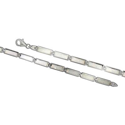 Armband VIVANCE "925/- Sterling Silber Opal weiß", weiß (weiß, weiß), Armbänder, Damen, 20+1cm, Silber 925 (Sterlingsilber), glänzend, Armband