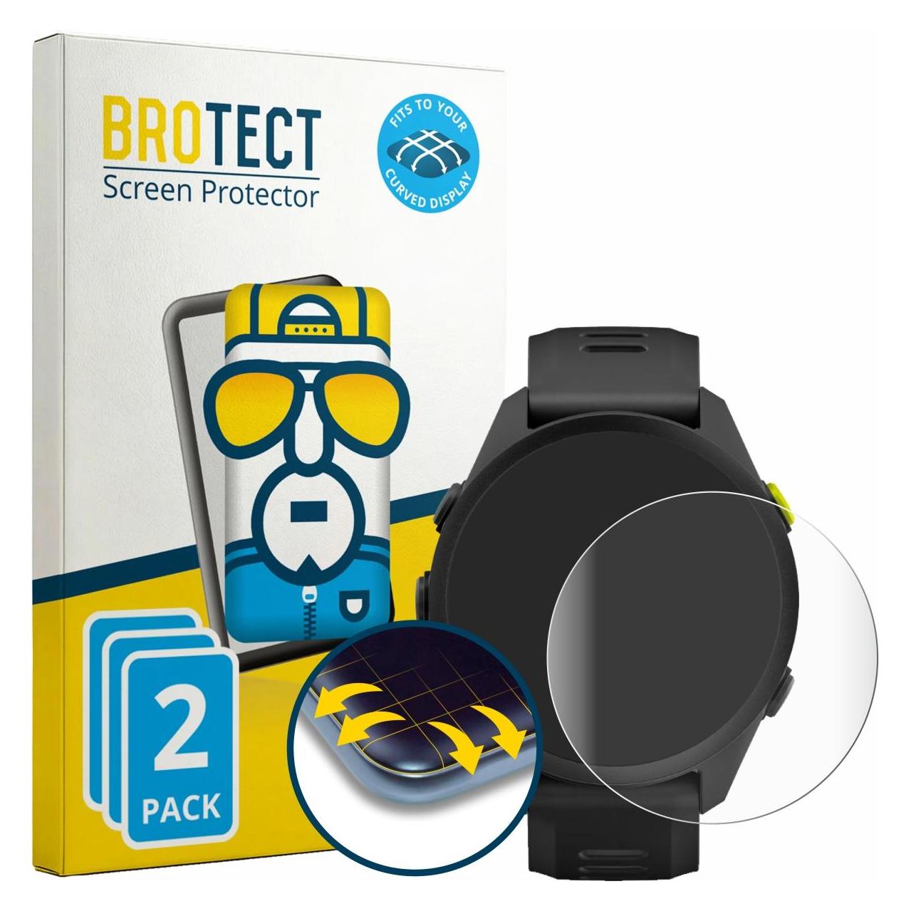 Brotect Fullscreen für Garmin Forerunner 70 Schutzfolie Displayschutz Folie Klar Transparent (5163364)