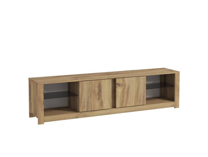 Habitat Garten Tv-Möbel aydos Braun, Holz, 35x45x180 cm, Wohnzimmer, TV Möbel, Lowboards, Lowboards stehend
