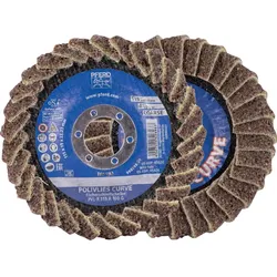 PFERD TOOLS POLIVLIES-CURVE Lamellenscheibe PVL-R Korund Ø 115 mm Bohrung 22,23 mm A100G - 44694121