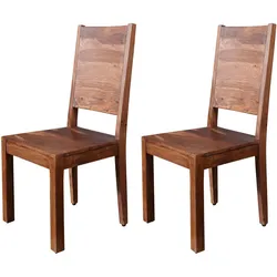 Stuhl Sheesham 45x45x110 walnuss lackiert DUKE #112 - 2er Set