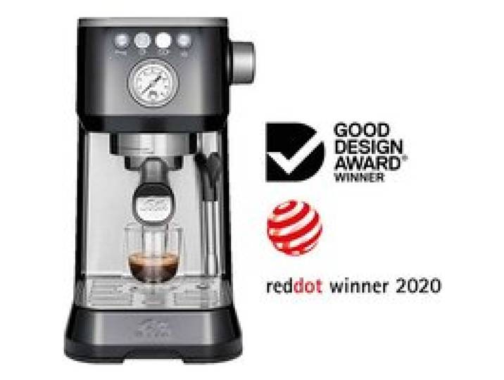 Machine a Café - Machine à Espresso - Mousseur a Lait - Acier Inoxydable - Barista Perfetta Plus 1170 Noir Solis