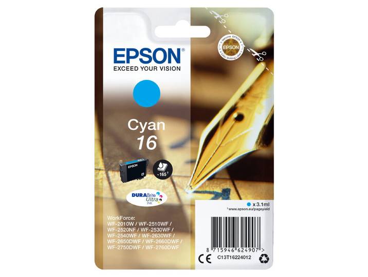 Epson pen en kruiswoord enkelverpakking cyaan16 DURABrite Ultra inkt