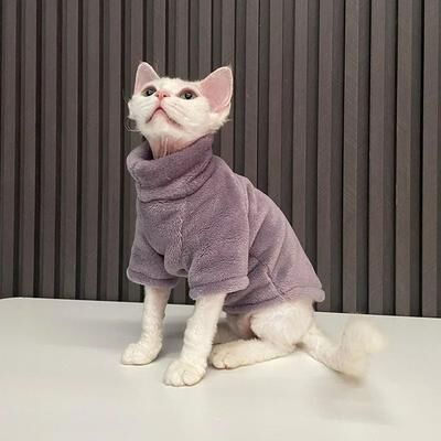Uplift Essentials Cozy Winter Turtleneck Knitted Pet Sweater purple xl