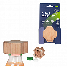 Brändi Stiftung Brändi MultiBoy - die 2-in-1 Variante - Flaschenöffner für PET-Flaschen, Milchflaschen und Flaschen mit großen Öffnungen - für Senioren 299846