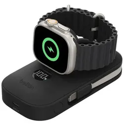 Belkin BoostCharge Pro Powerbank 10K mit Apple Watch-Ladegerät schwarz
