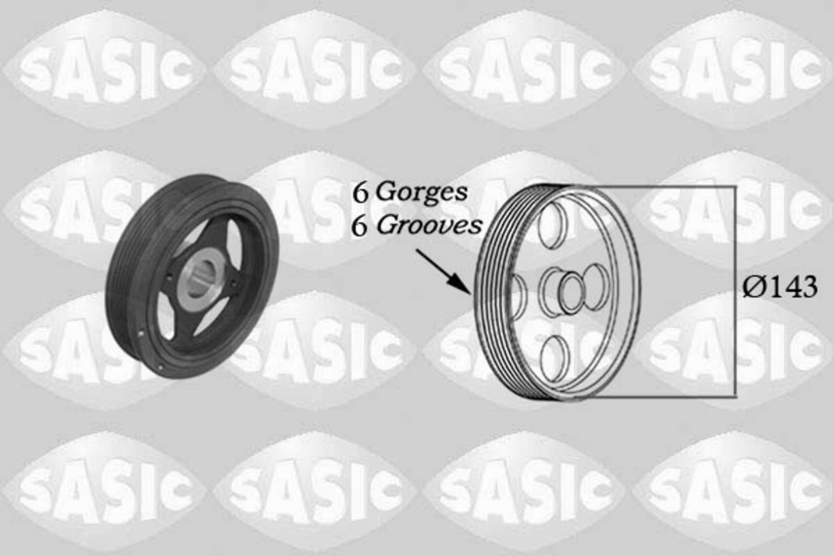 Sasic Puleggia della cinghia, albero motore 2154023