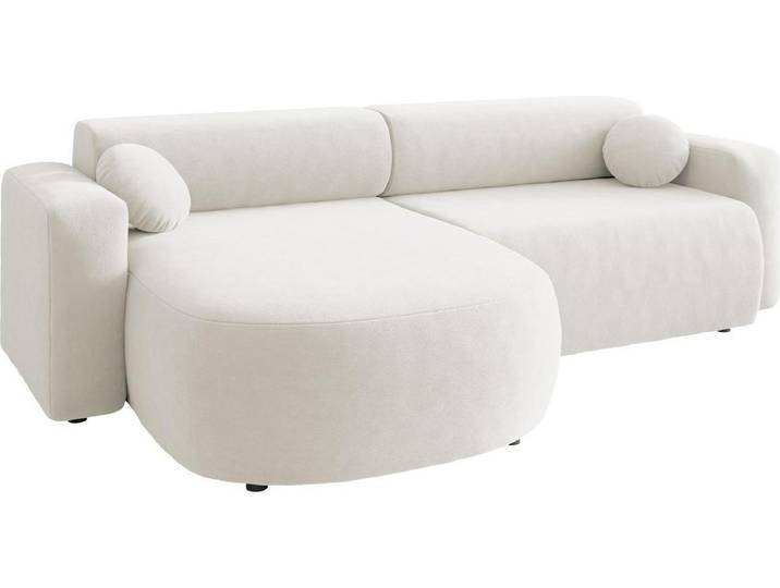 MIRJAN24 Ecksofa Nicelo, Wohnzimmer L-Form mit Bettkasten und Schlaffunktion, Dekorative Kissen-Set, Seite universal (Farbe: Velo 621)