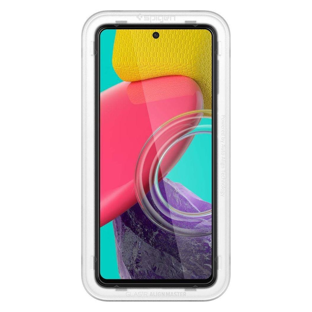 Spigen GEHÄRTETES GLAS ALM GLAS FC GALAXY M53 5G Schwarz (1 Stk., Samsung Galaxy M53 5G) (21078-0)