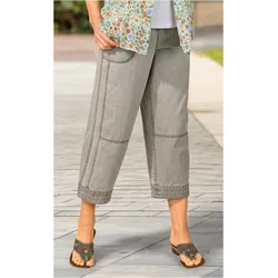Baumwoll-Hose in grau in Größe 48 von DW-Shop, Grau, 48
