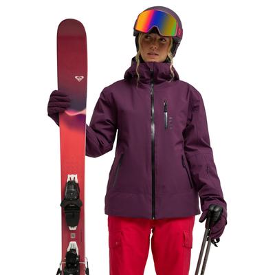 Snowboardjacke ROXY "20K Ice Haven", Damen, Gr. S, schwarzberry wine, Obermaterial: 100% Polyester., Jacken Snowboardjacke