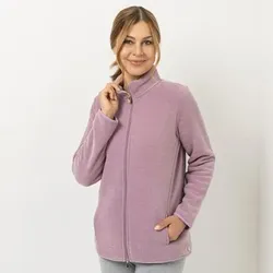 MONT CHALET Damen-Jacke uni Mikrofaser Edelplüsch Eingrifftaschen