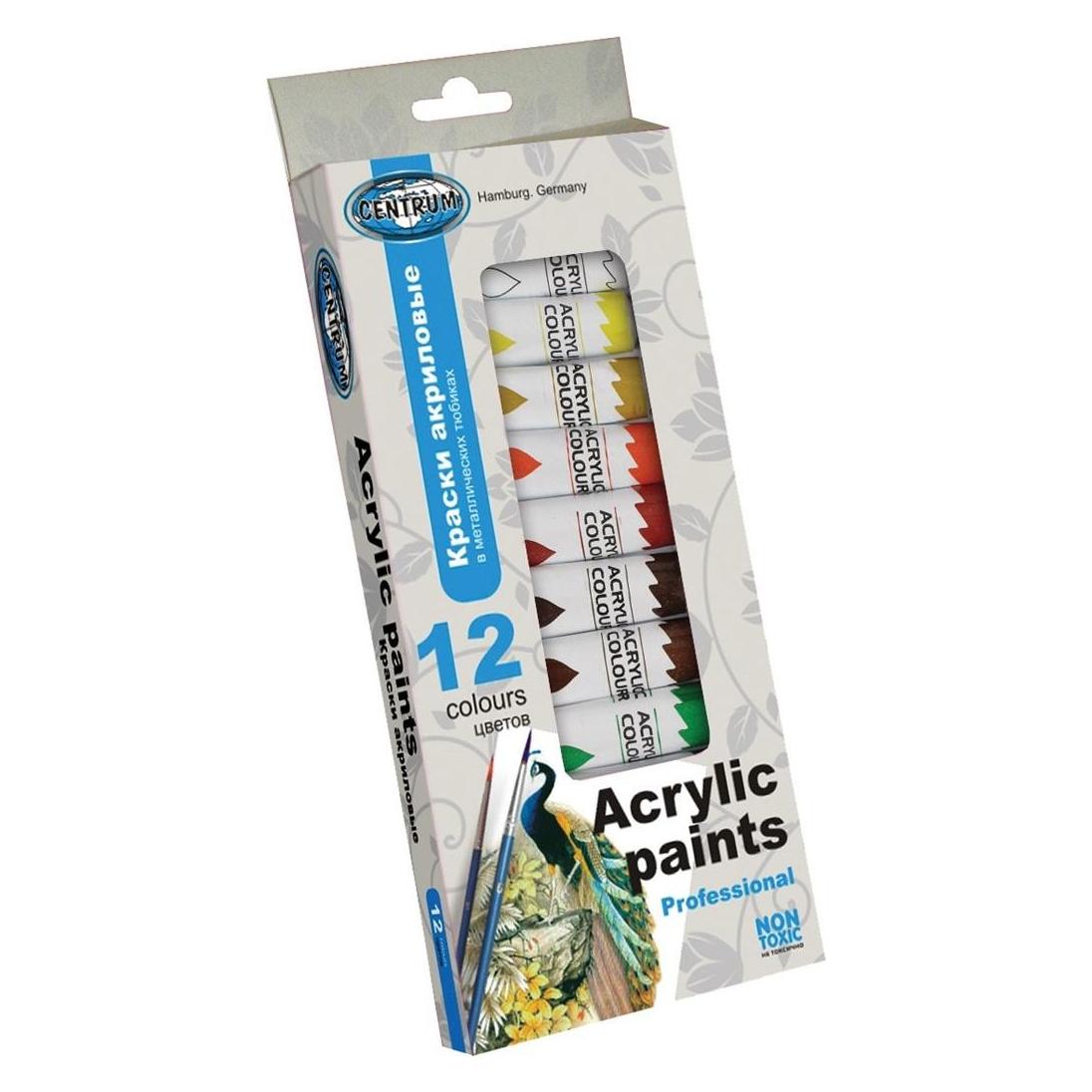 Centrum Acrylfarver. 12 tuber á 12 ml. (12 ml) (83561)
