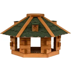 dobar Vogelhaus Blockhaus 6-eck, Bitumendach, Grün