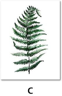 Uplifted Finds Nordic Green Plants Canvas Wall Art   Monstera & Banana Leaf Botanical Prints c 25 X 35 Cm No Frame