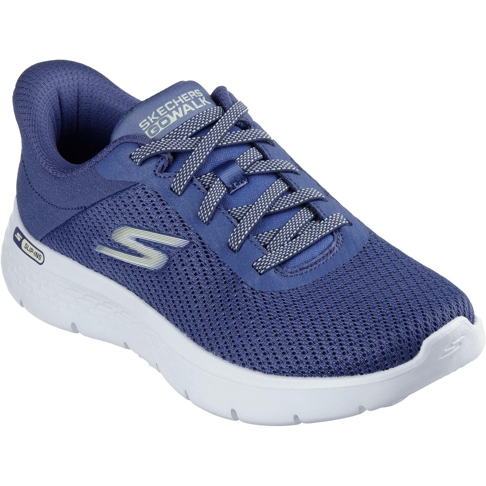 Skechers Go Walk Flex Textil Damen Blau/Grün Sneakers