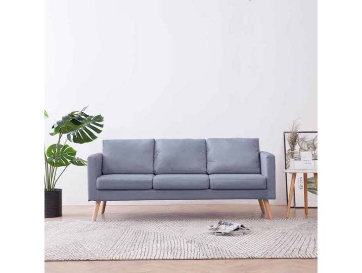 Moderne Canapé à 3 places - pour salon - pratique - Tissu - Gris clair - 110kg/Siege - 168x70x73 cm - Sofa contemporain @FR 5682