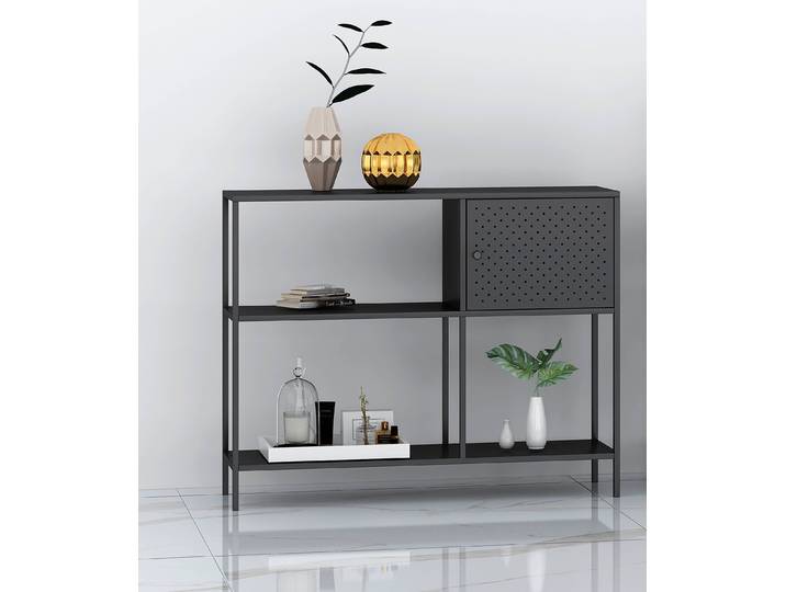 Étagère Houston 1 Acier thermopoudré Noir 100 x 75 x 30cm