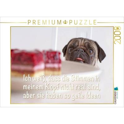 CALVENDO Puzzle Ich weiß, dass die Stimmen in meinem Kopf nicht real sind, aber Sie haben so geile Ideen. | 2000 Teile Lege-Größe 90x67cm Foto-Puzzle