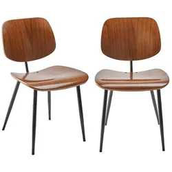 STÜHLE Finishing Olympia Nussbaum - Menge von 2 - 46/77/77 cm
