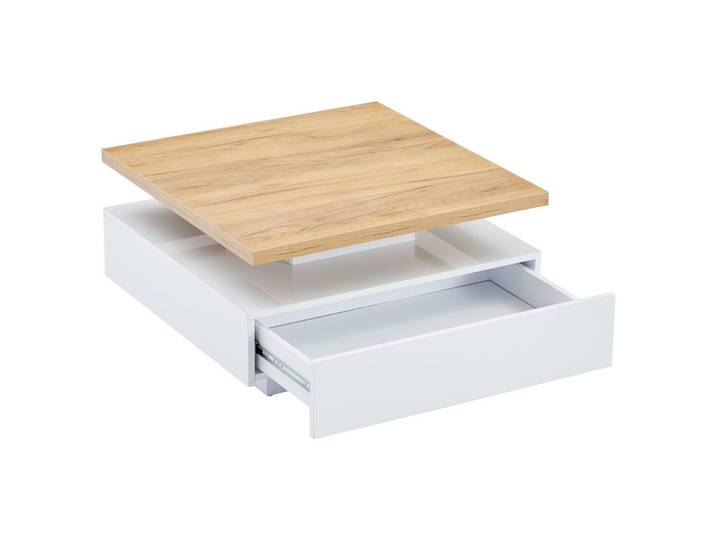 ComfortXL Couchtisch De-192 Multifunktional Eichefarben, 70x36x70 cm, Wohnzimmer, Wohnzimmertische, Couchtische