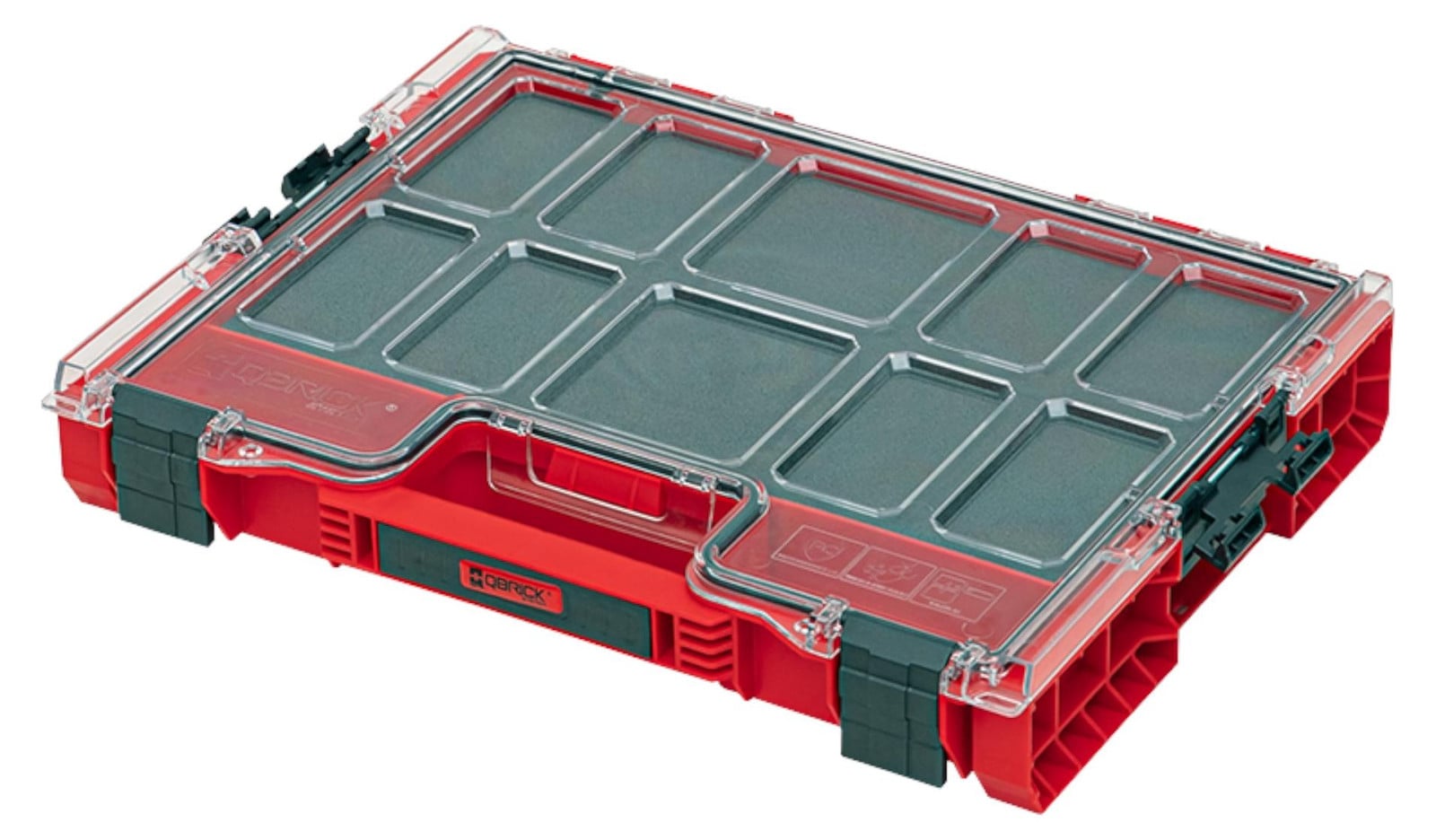 Qbrick System PRO 200 MFI RED ULTRA HD Organizer Patrol, 6 l, B/D/H: 452 x 358 x 79 mm, IP54, stapelbaar