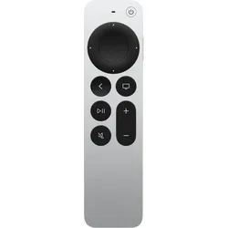 Apple Siri Remote (Gerätespezifische Fernbedienung, Bluetooth, Infrarot), Fernbedienung, Schwarz, Silber